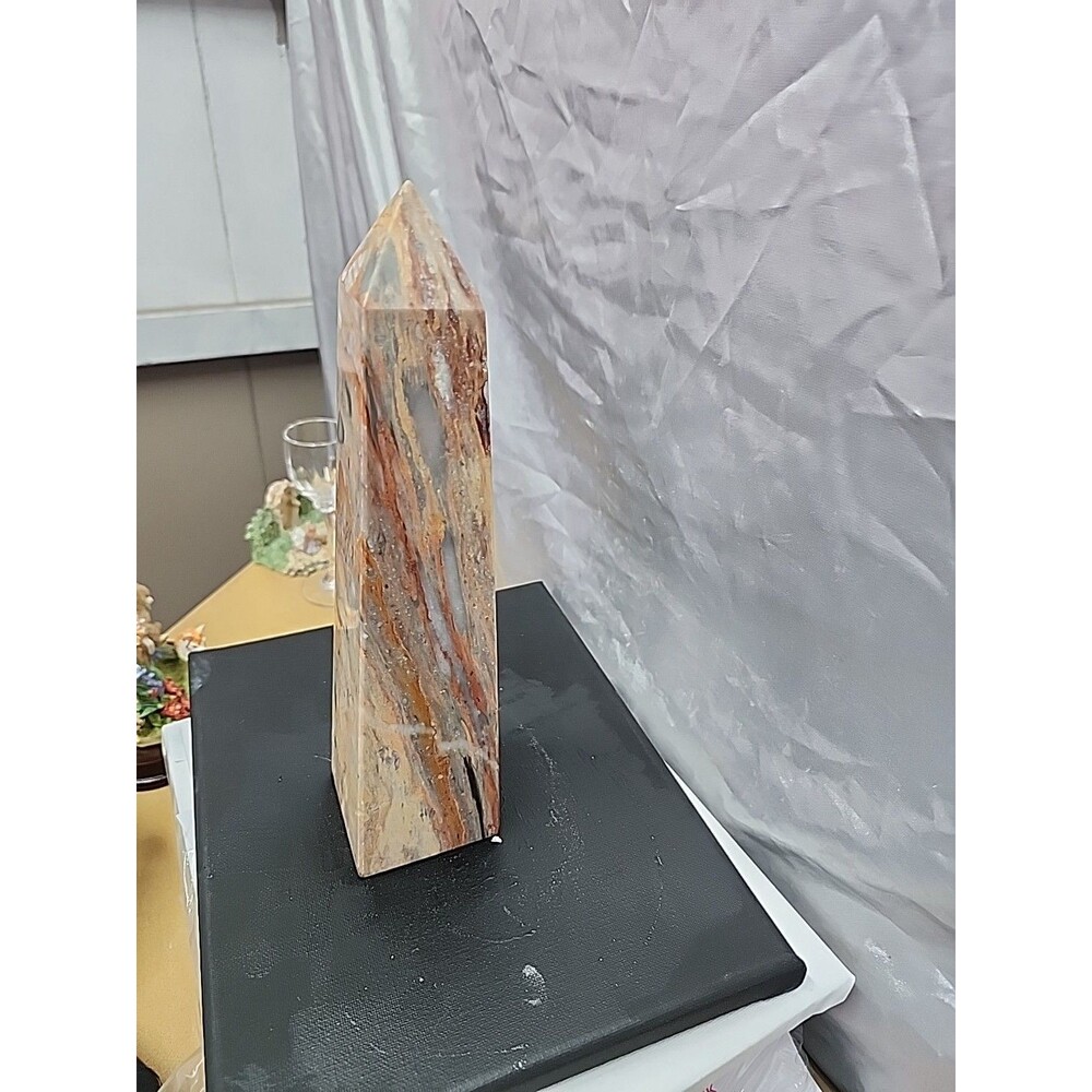 Onyx Marble Obelisk 10.25 Inch Pakistan EUC no chips or cracks - Picture 4 of 7